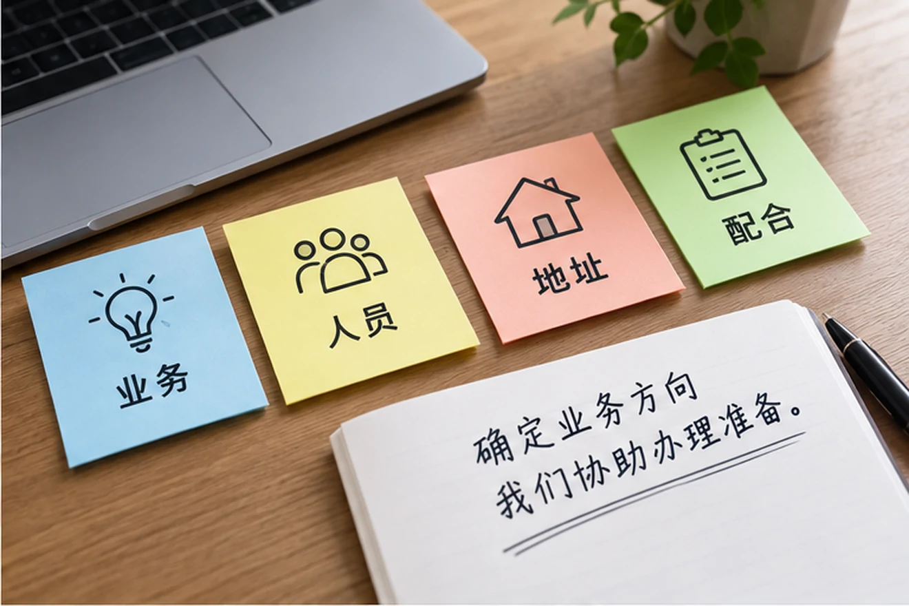 创业者一起整理开办计划的服务场景示意
