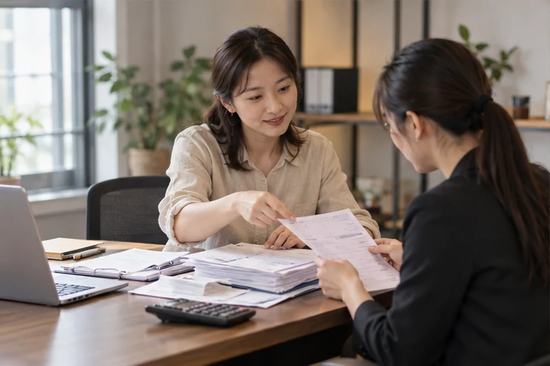 整理企业票据与日常账务资料的服务场景示意