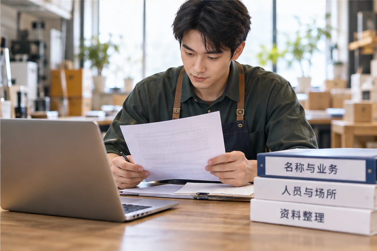 创业者一起整理开办计划的服务场景示意