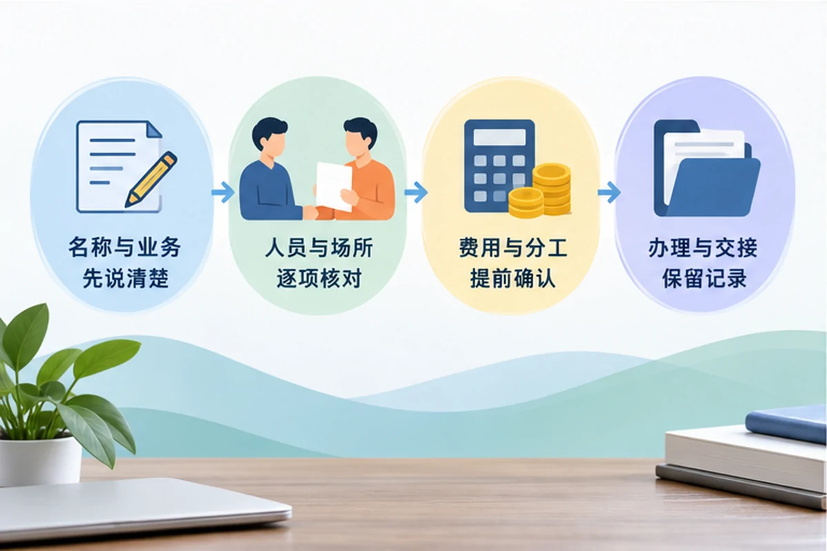 创业者一起整理开办计划的服务场景示意