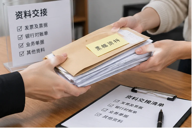 整理企业票据与日常账务资料的服务场景示意