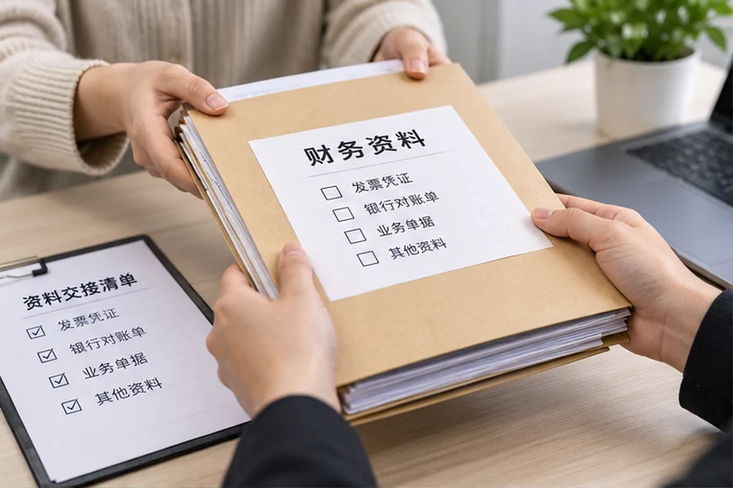 整理企业票据与日常账务资料的服务场景示意