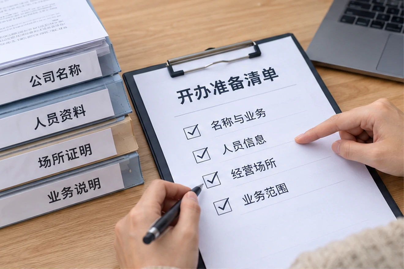 创业者一起整理开办计划的服务场景示意
