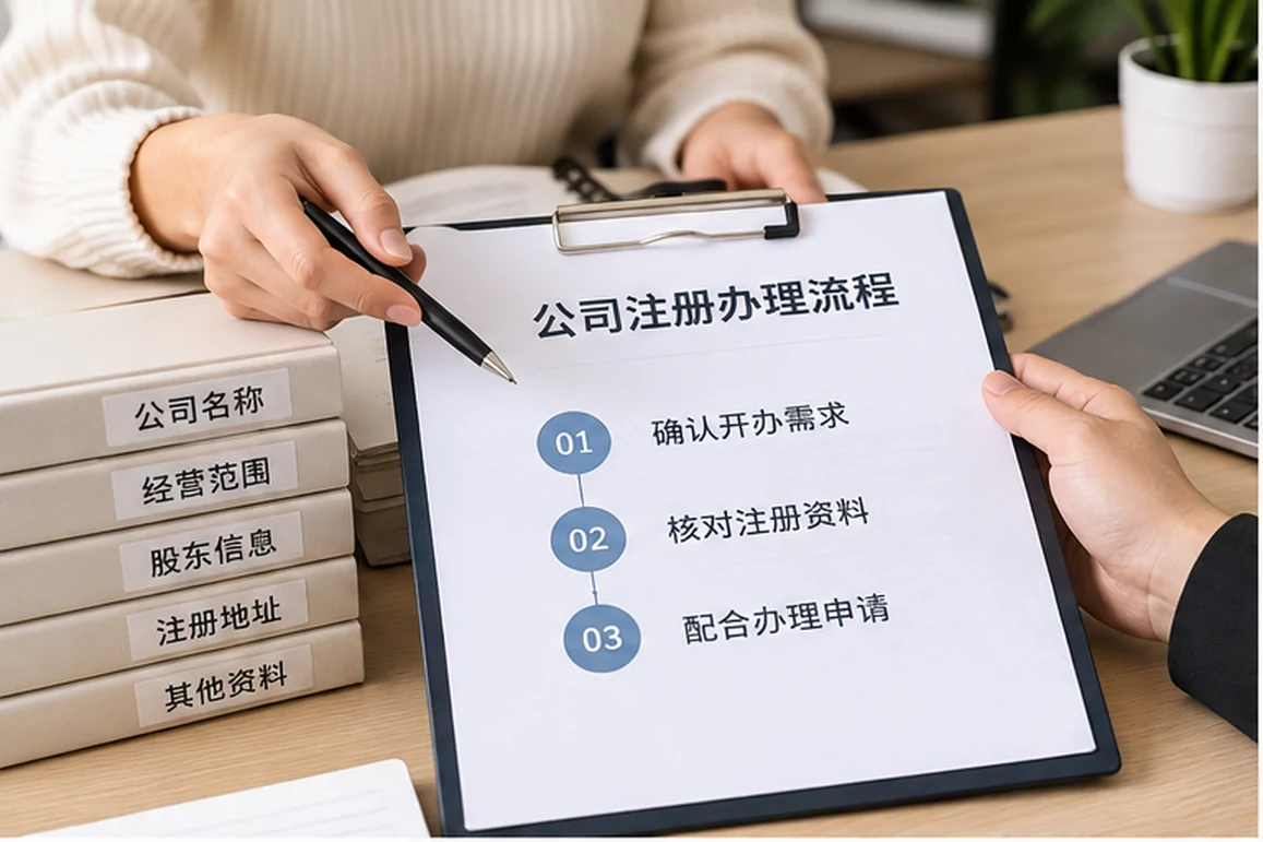 创业者一起整理开办计划的服务场景示意