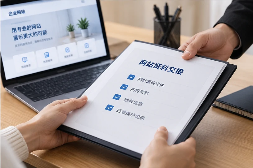 企业网站展示业务与服务信息的场景示意