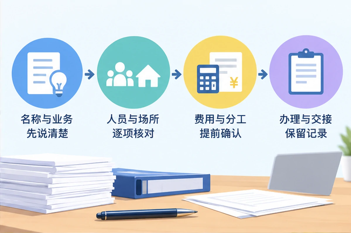 创业者一起整理开办计划的服务场景示意