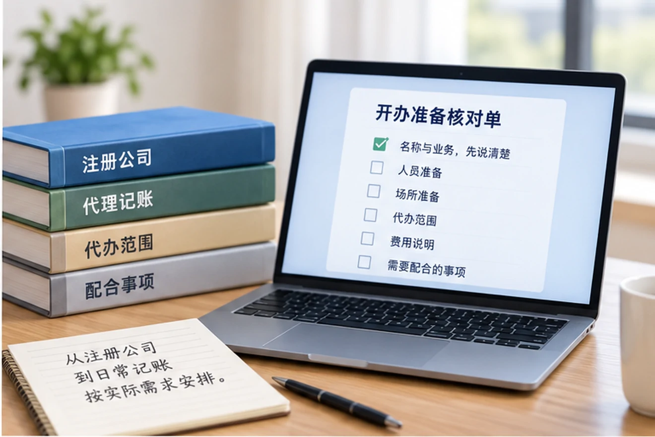 创业者一起整理开办计划的服务场景示意