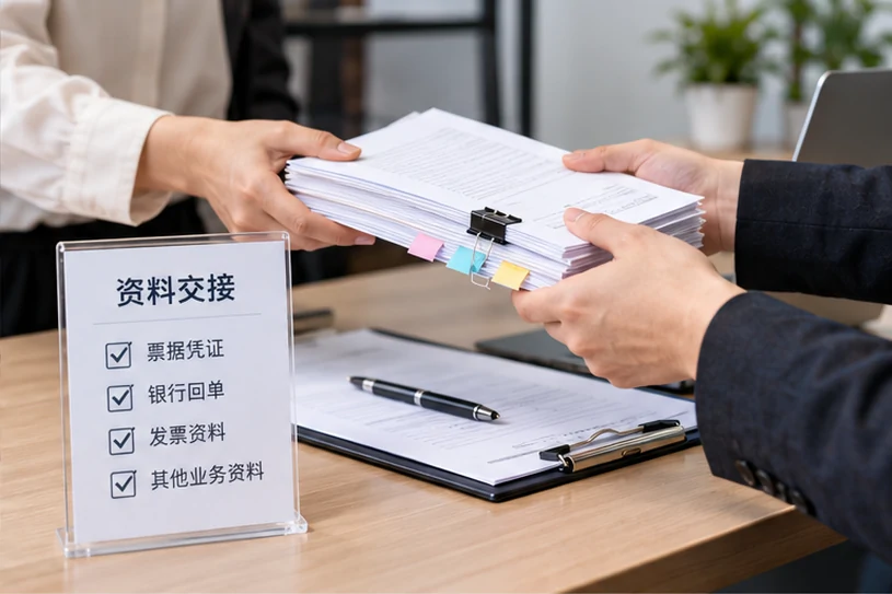整理企业票据与日常账务资料的服务场景示意