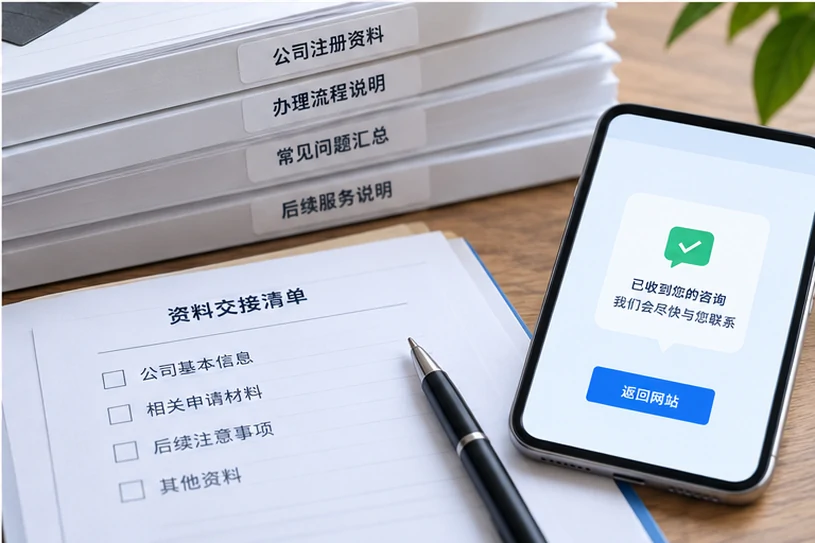 企业网站展示业务与服务信息的场景示意