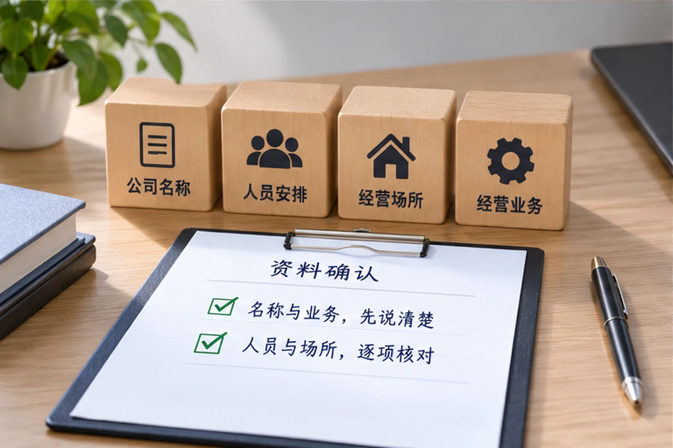 创业者一起整理开办计划的服务场景示意