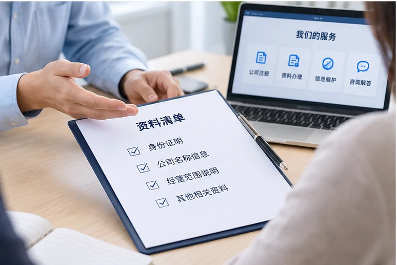 企业网站展示业务与服务信息的场景示意