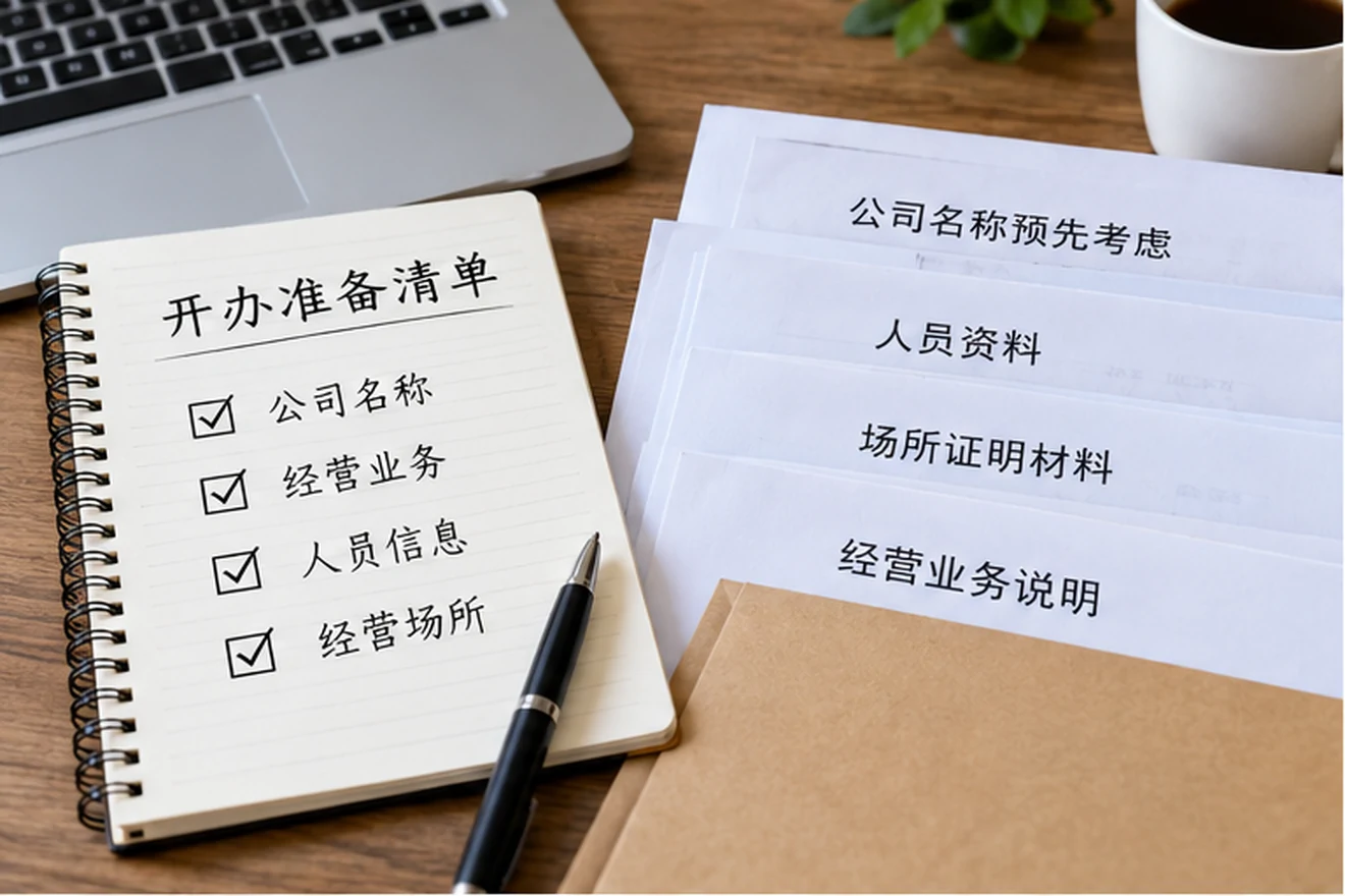 创业者一起整理开办计划的服务场景示意