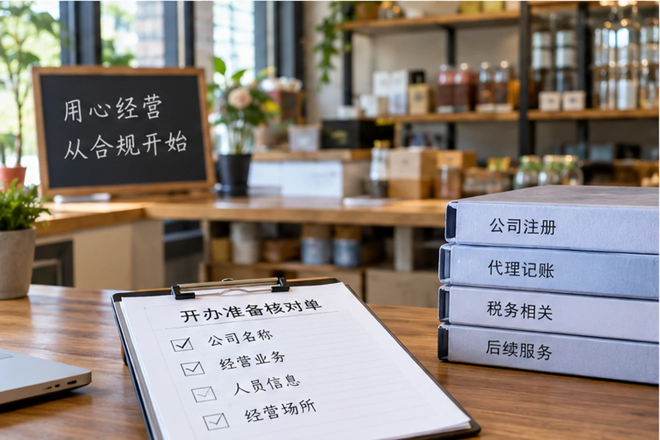 创业者一起整理开办计划的服务场景示意