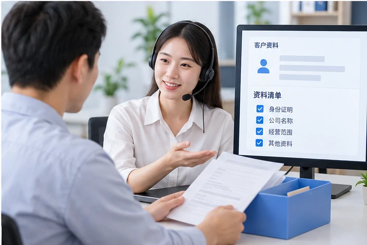 在线客服接待与咨询整理的服务场景示意