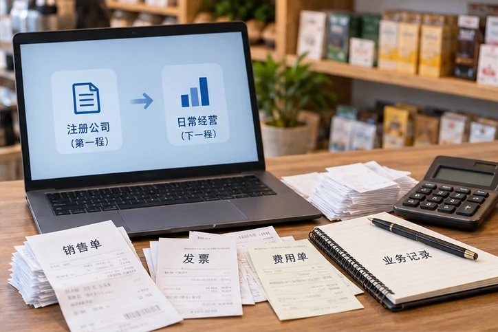 创业者一起整理开办计划的服务场景示意