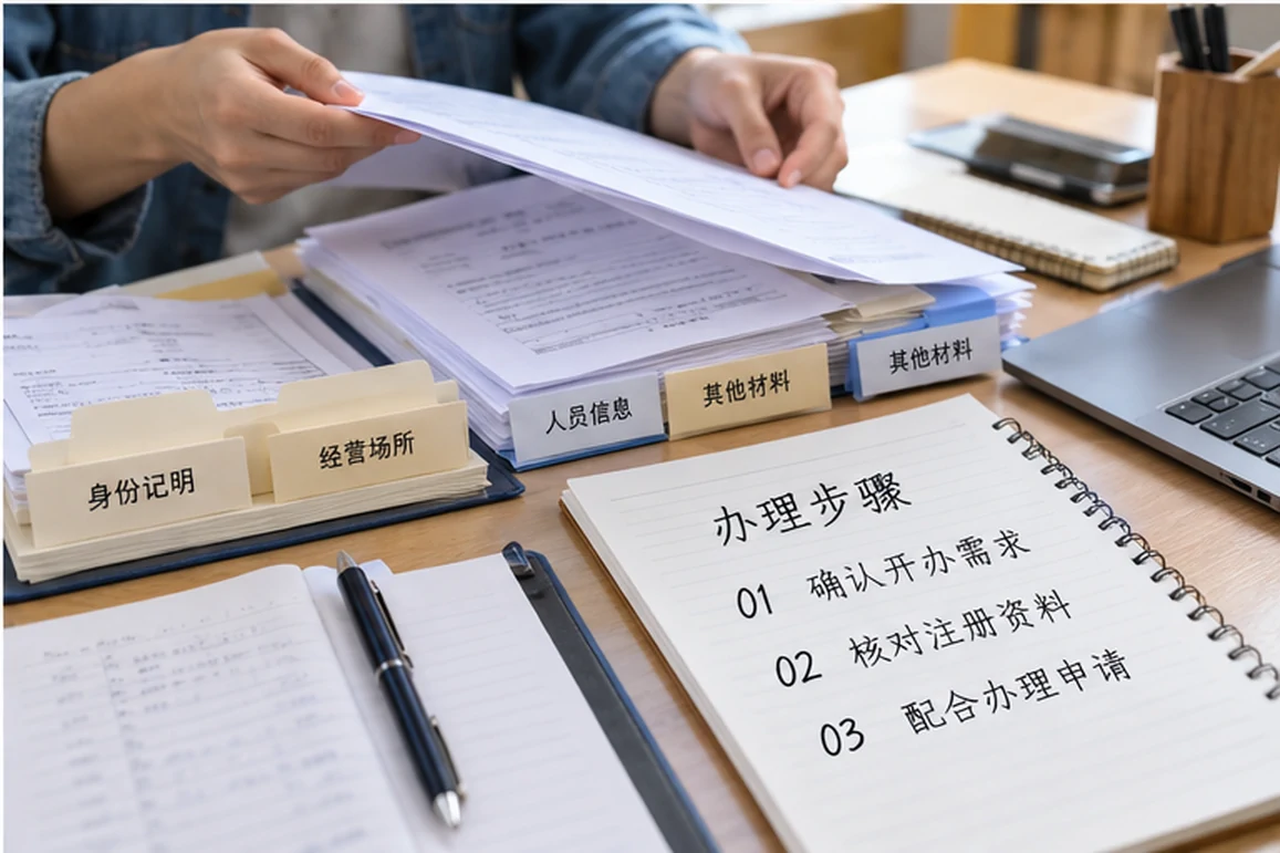 创业者一起整理开办计划的服务场景示意
