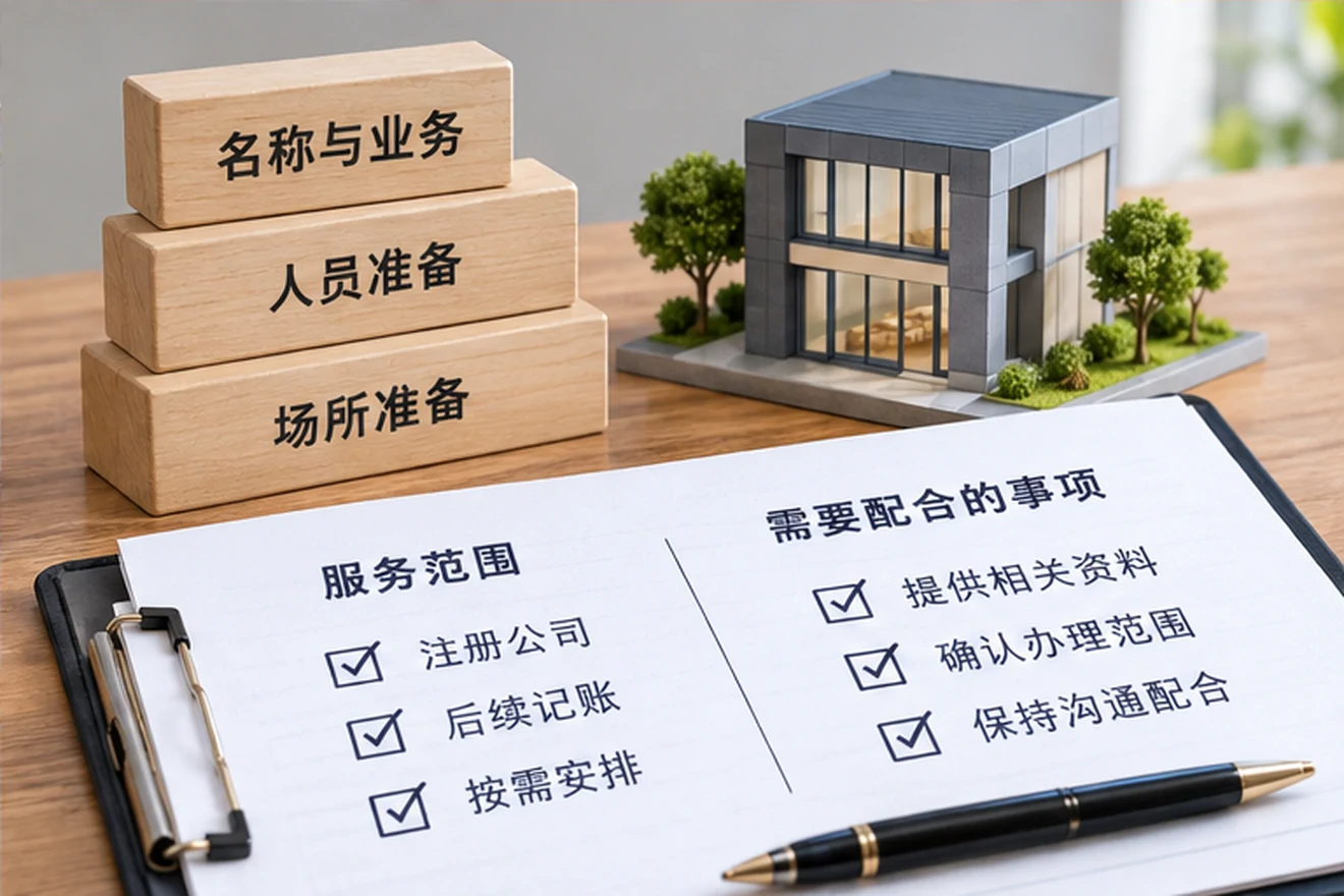 创业者一起整理开办计划的服务场景示意