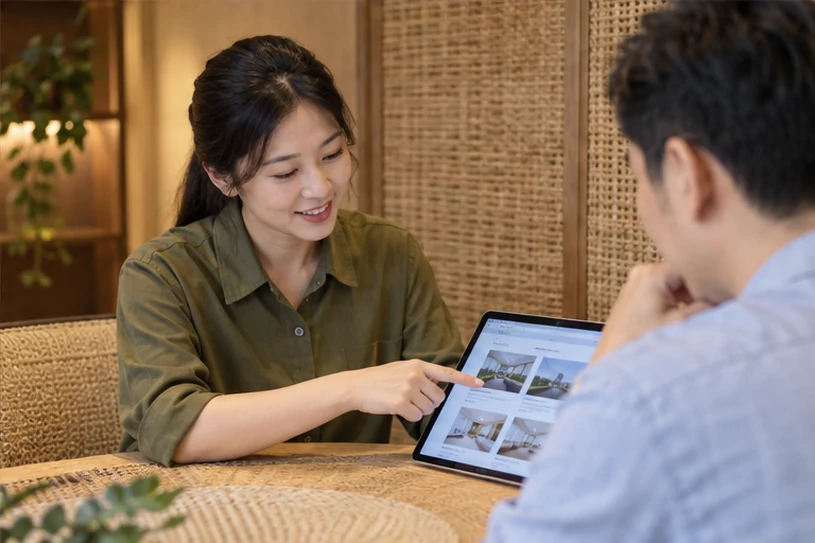 企业网站展示业务与服务信息的场景示意