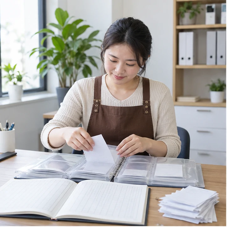 整理企业票据与日常账务资料的服务场景示意