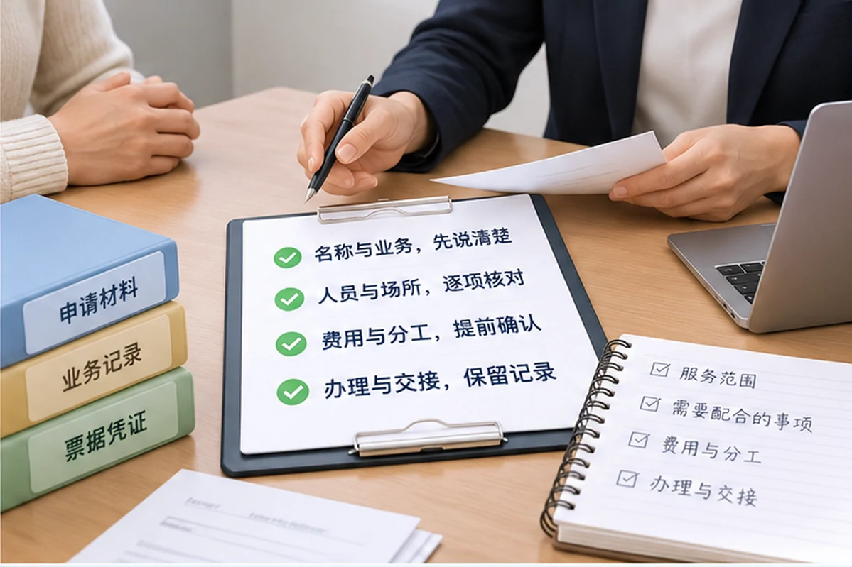创业者一起整理开办计划的服务场景示意