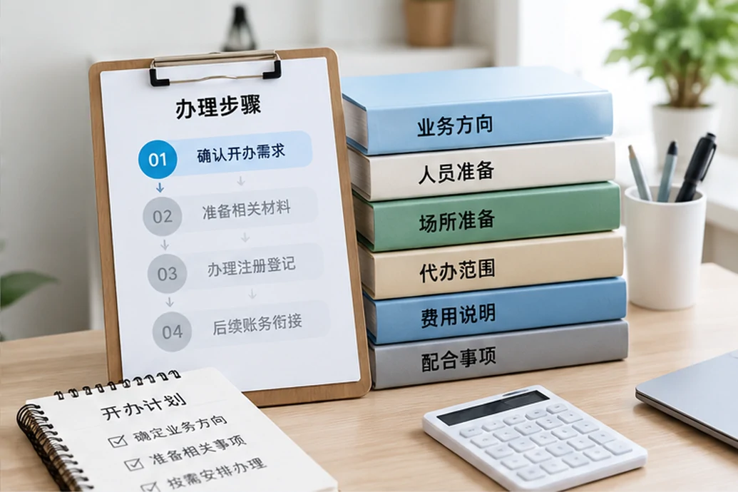 创业者一起整理开办计划的服务场景示意
