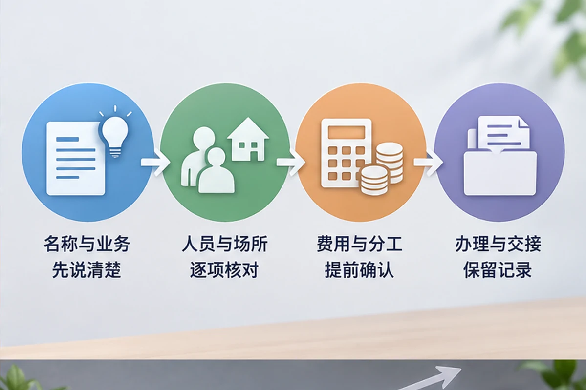 创业者一起整理开办计划的服务场景示意
