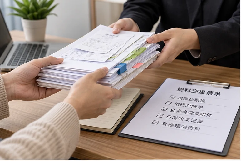 整理企业票据与日常账务资料的服务场景示意