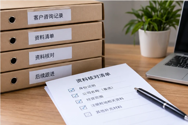 在线客服接待与咨询整理的服务场景示意