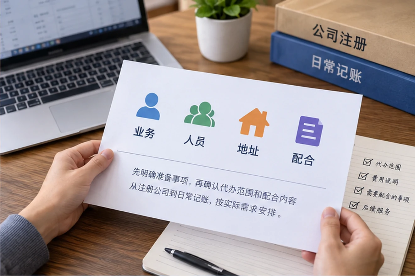 创业者一起整理开办计划的服务场景示意