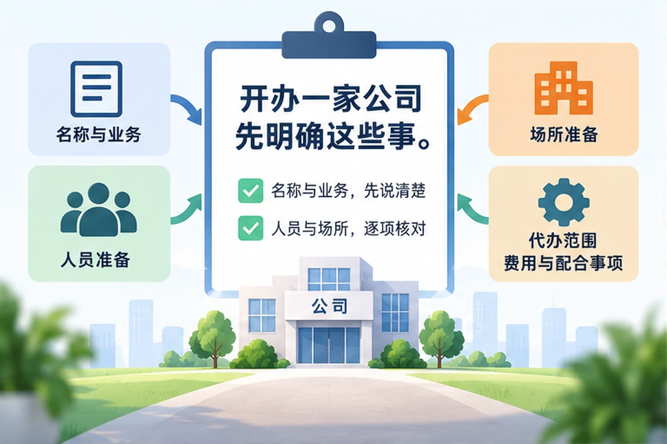 创业者一起整理开办计划的服务场景示意