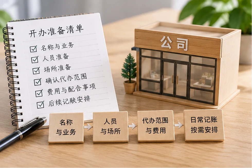 创业者一起整理开办计划的服务场景示意