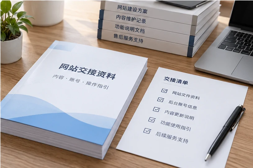 企业网站展示业务与服务信息的场景示意
