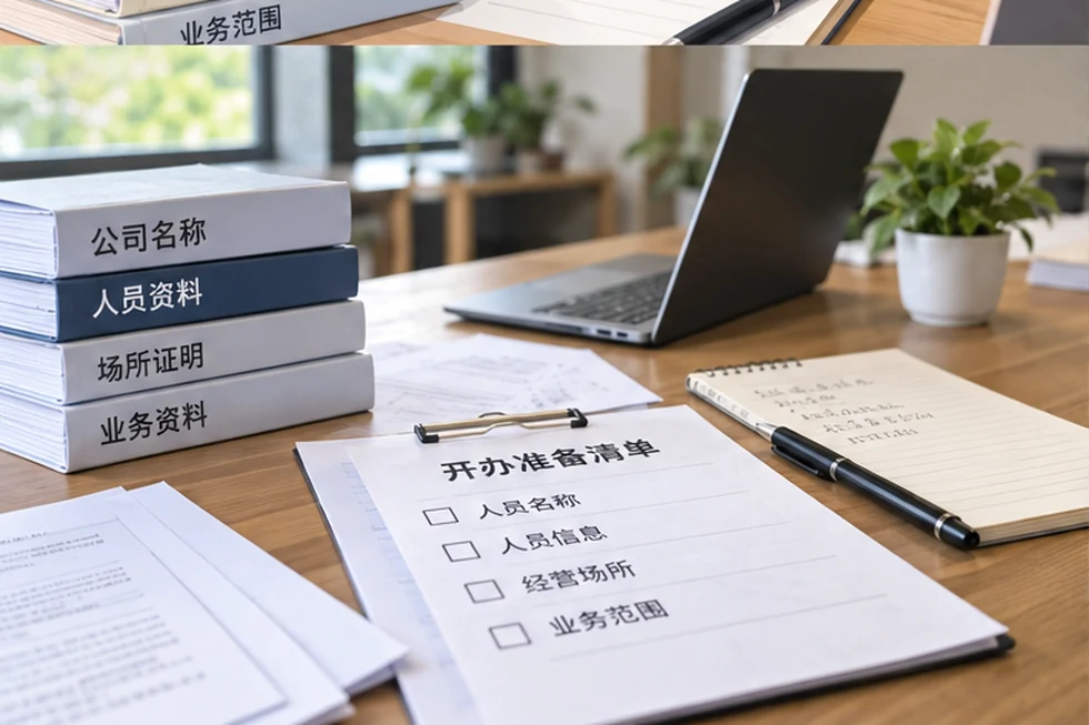 创业者一起整理开办计划的服务场景示意