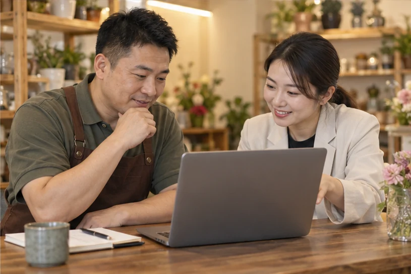 企业网站展示业务与服务信息的场景示意