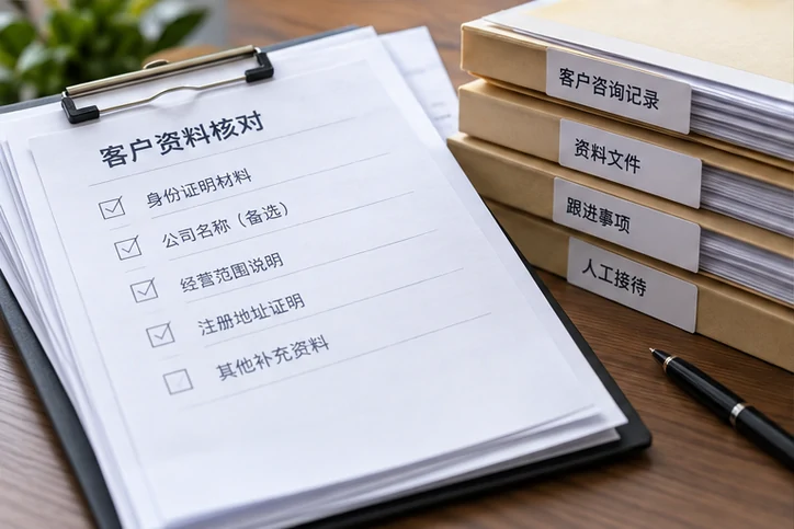 在线客服接待与咨询整理的服务场景示意