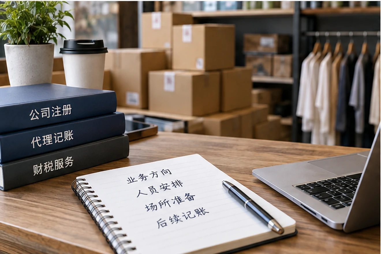 创业者一起整理开办计划的服务场景示意