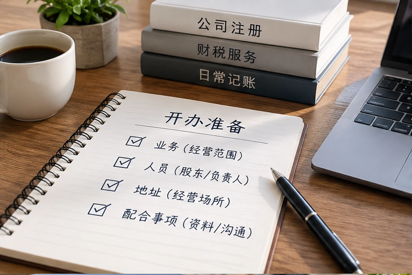 创业者一起整理开办计划的服务场景示意