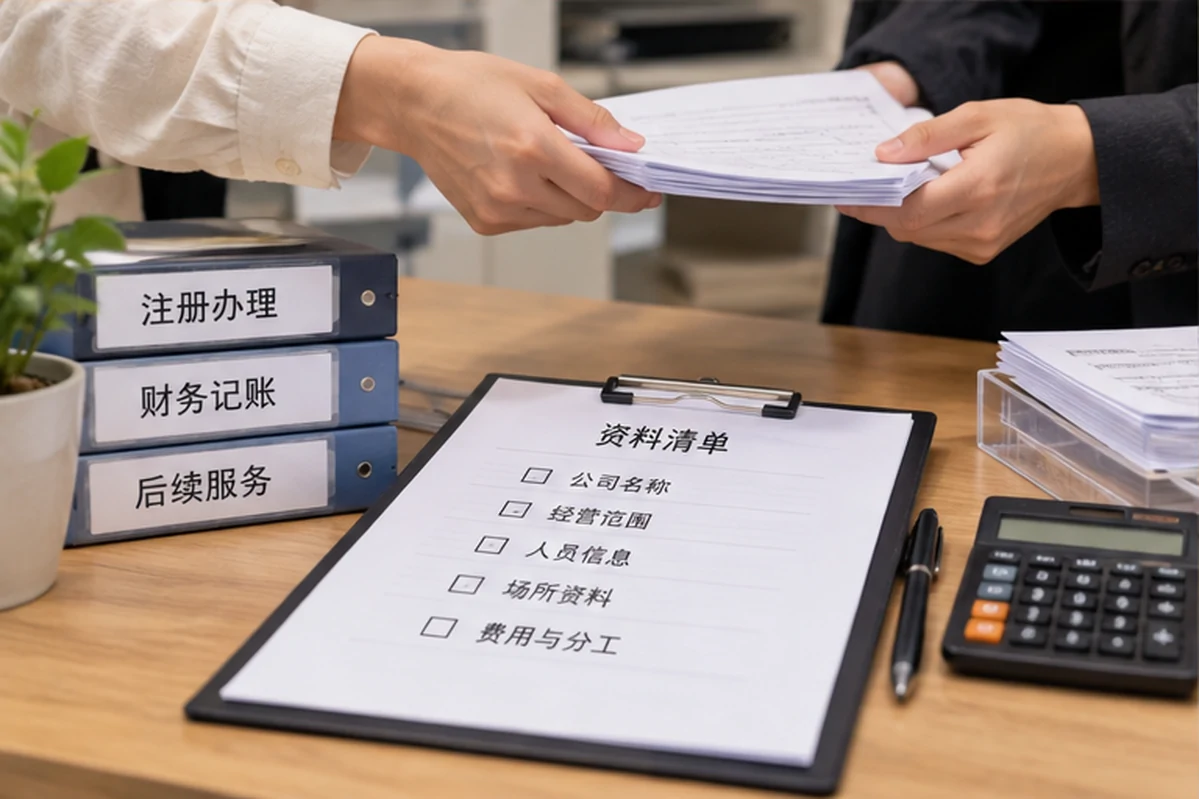 创业者一起整理开办计划的服务场景示意