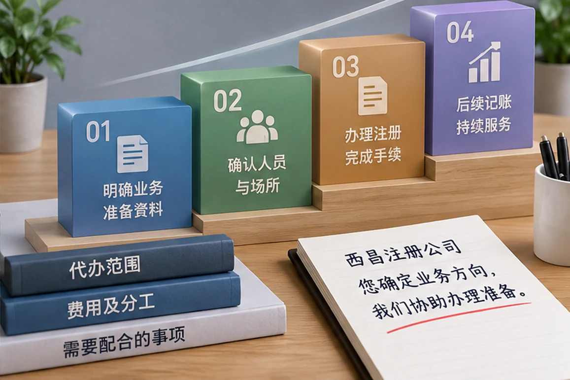 创业者一起整理开办计划的服务场景示意