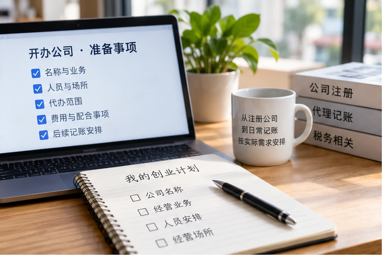创业者一起整理开办计划的服务场景示意