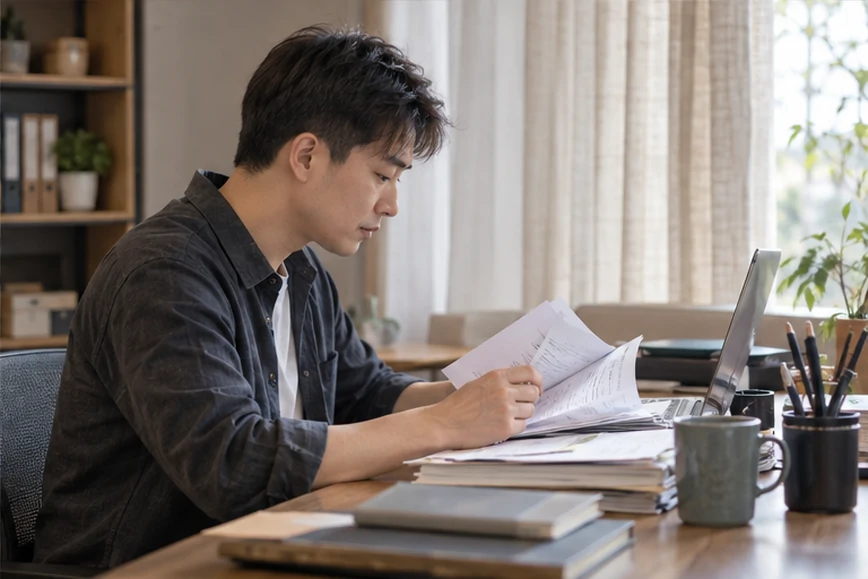 整理企业票据与日常账务资料的服务场景示意