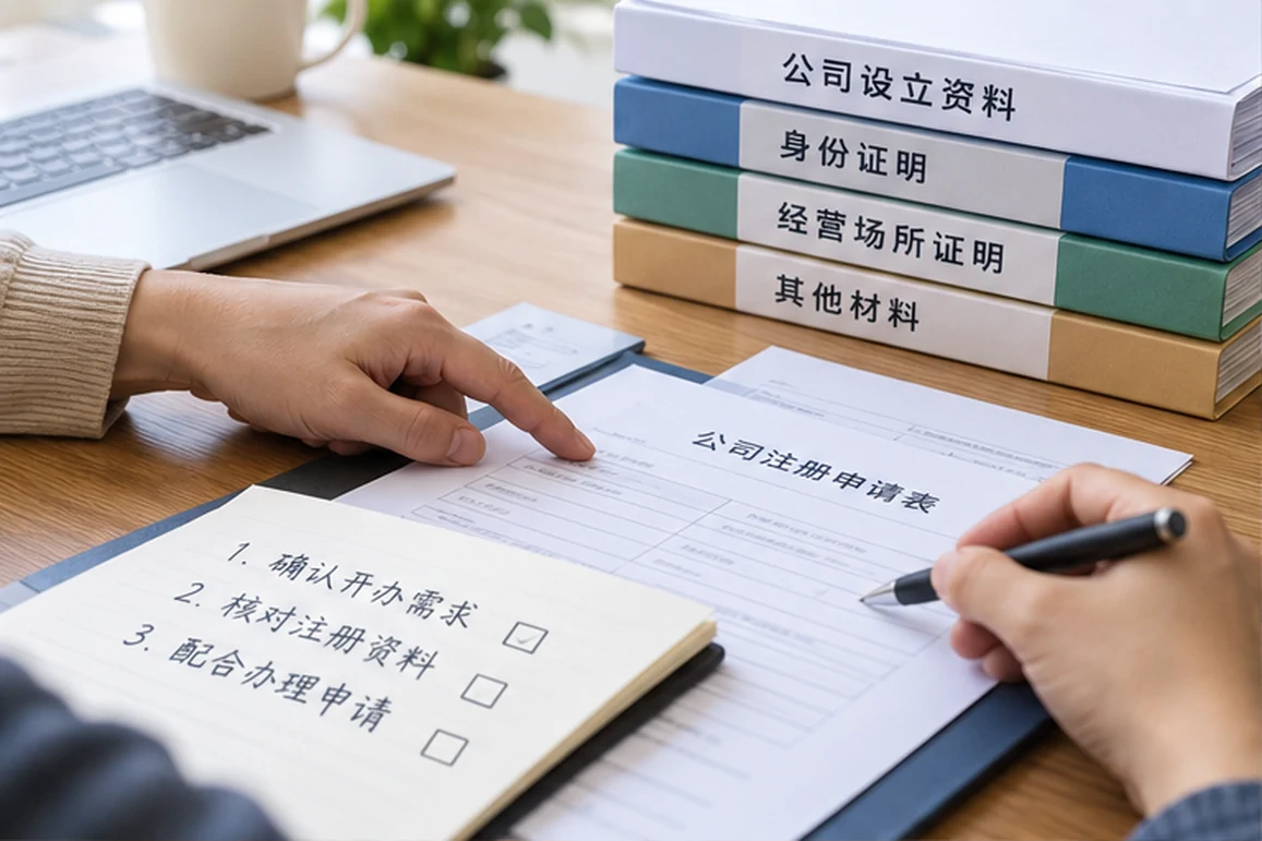 创业者一起整理开办计划的服务场景示意