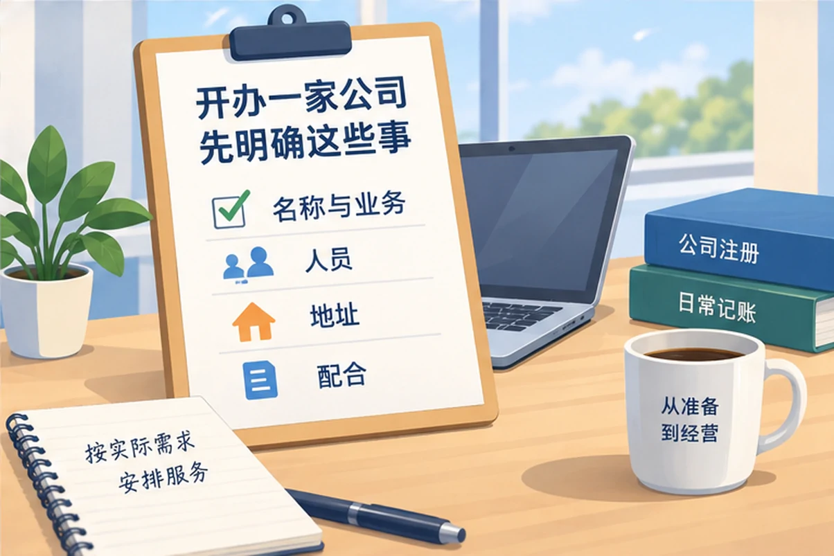 创业者一起整理开办计划的服务场景示意