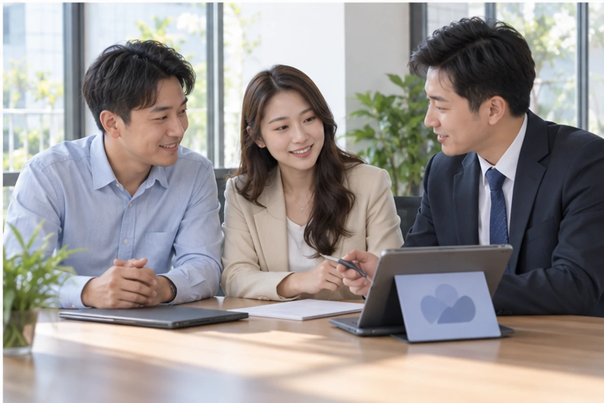 核对注册公司资料与办理事项的服务场景示意