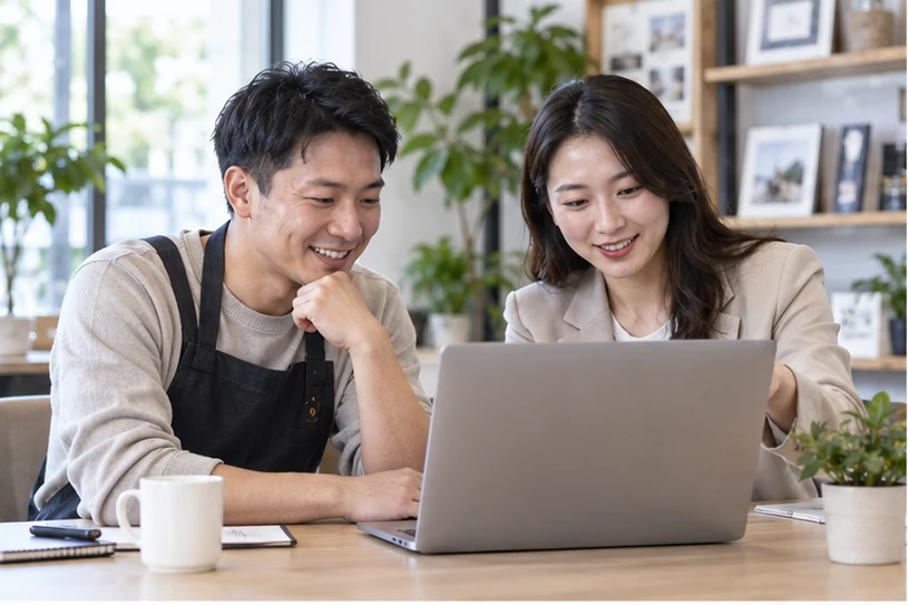 企业网站展示业务与服务信息的场景示意