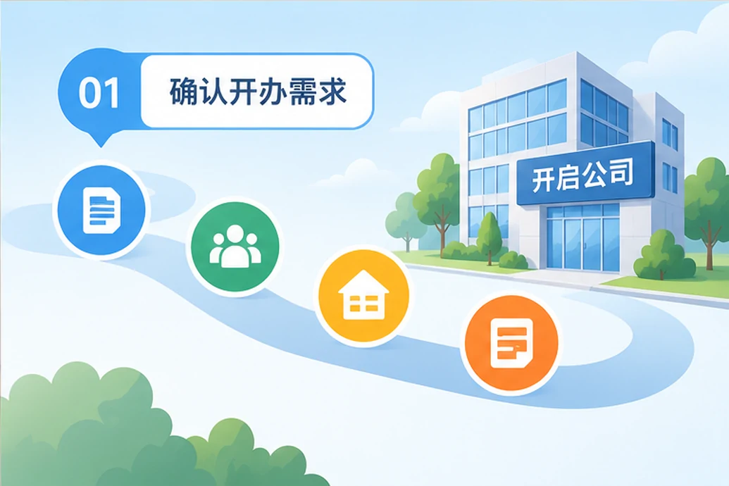 创业者一起整理开办计划的服务场景示意