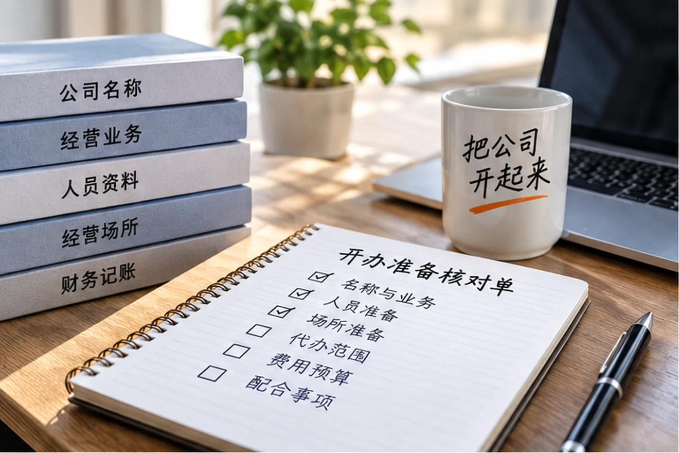 创业者一起整理开办计划的服务场景示意