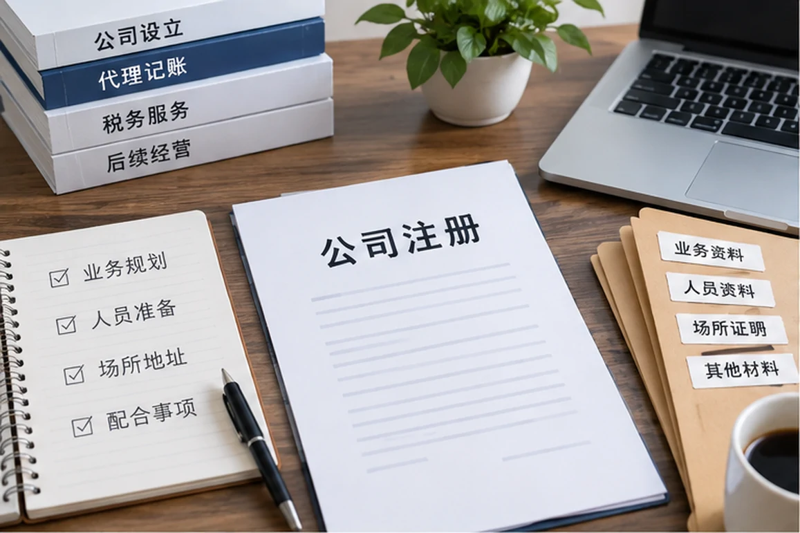 创业者一起整理开办计划的服务场景示意