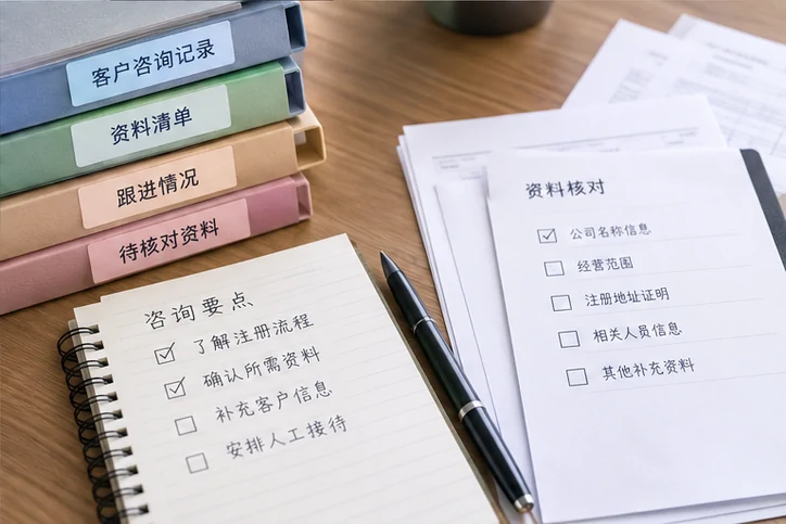 在线客服接待与咨询整理的服务场景示意
