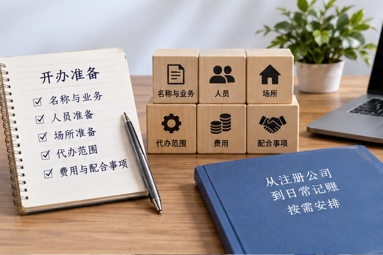 创业者一起整理开办计划的服务场景示意